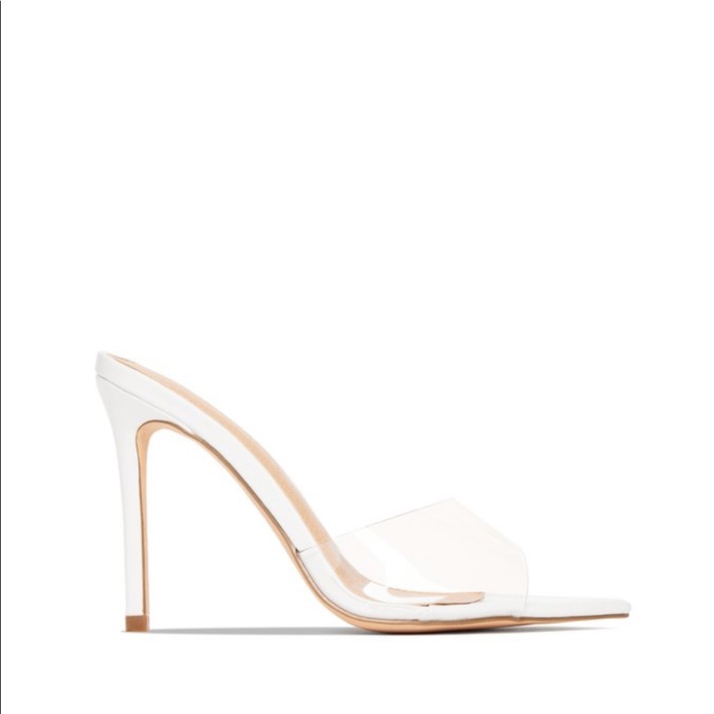 White Clear Heels - brand new